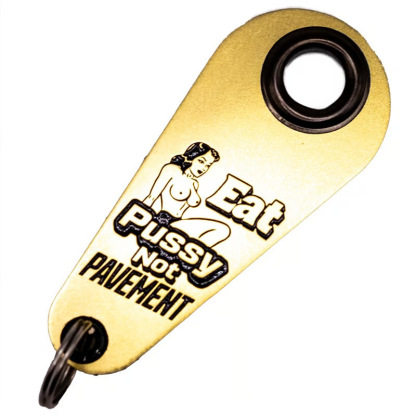 Brass skull helmet bell charm