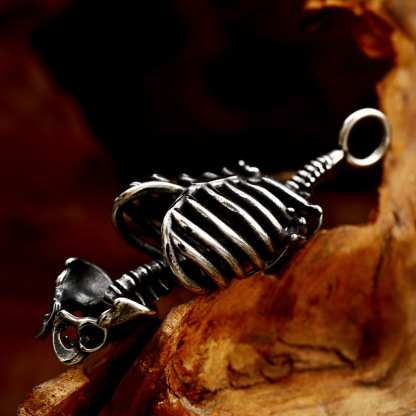 Skull Skeleton Hollow Pendant Necklace