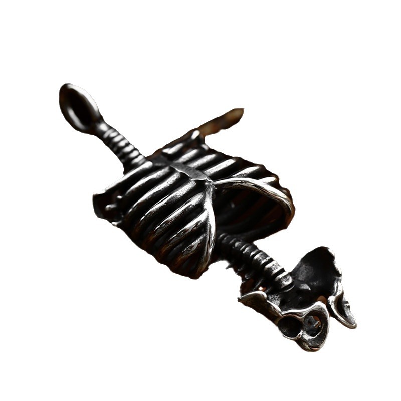 Skull Skeleton Hollow Pendant Necklace