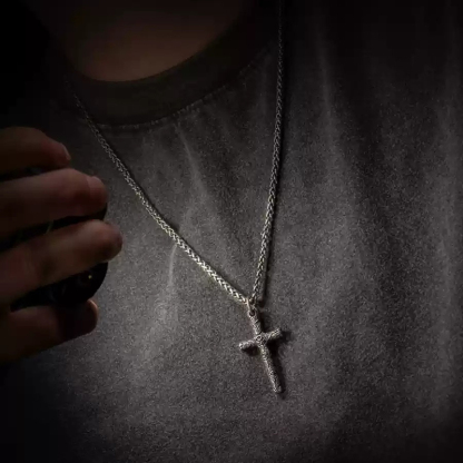 "Magic Cross" Retro Texture Pendant Necklace