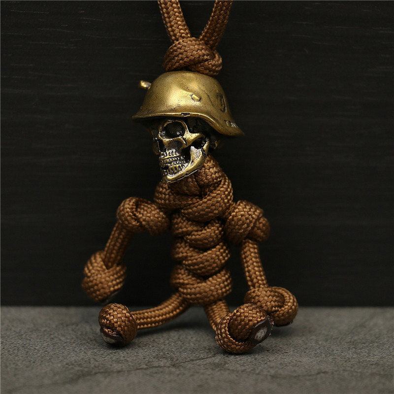 Soldier Skull Paracord Pendant