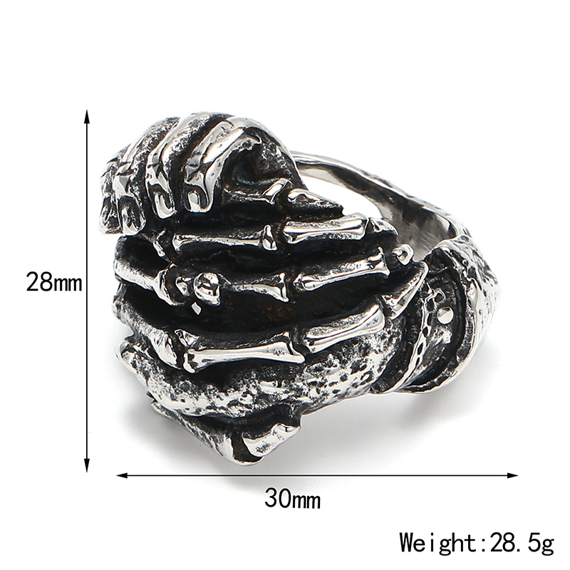 Skeleton Hand Bone Retro Punk Hip Hop Ring