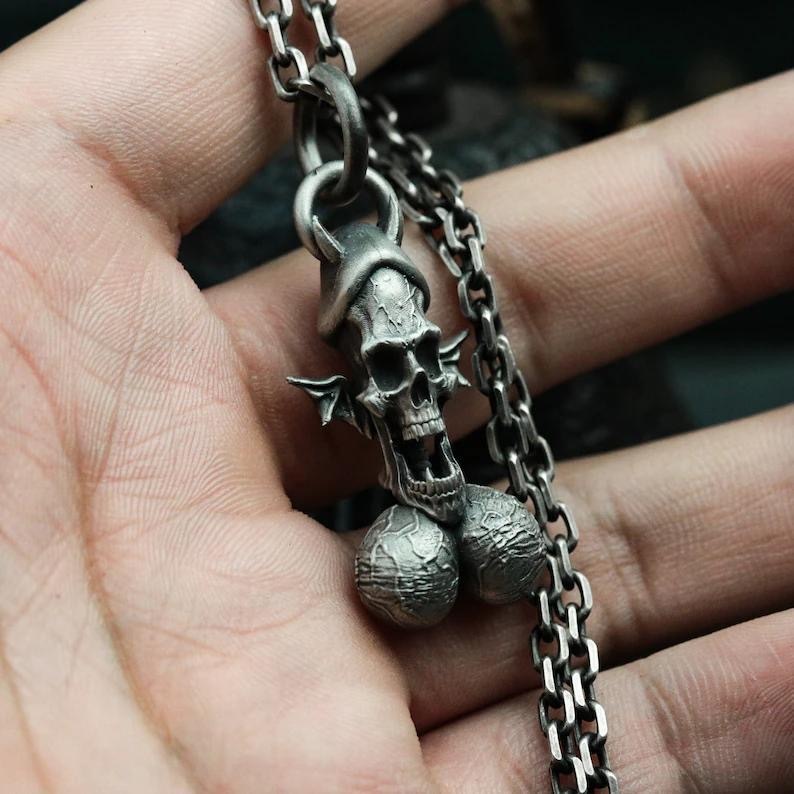 Mushroom Shape Skull Necklace