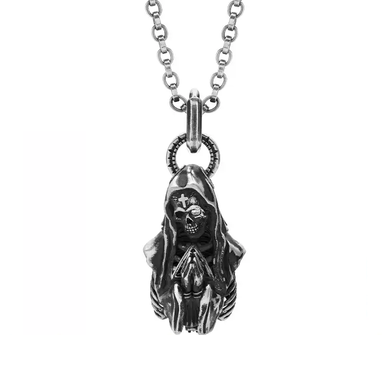 Reborn Santa Muerte Pendant Necklace