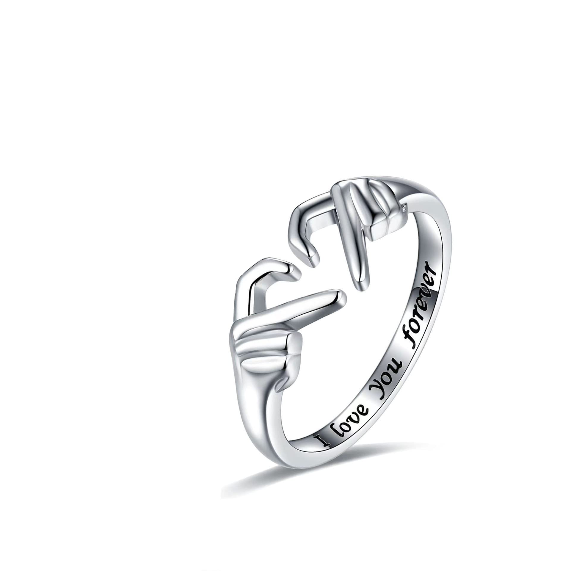 Titanium Steel Love Gesture Adjustable Ring