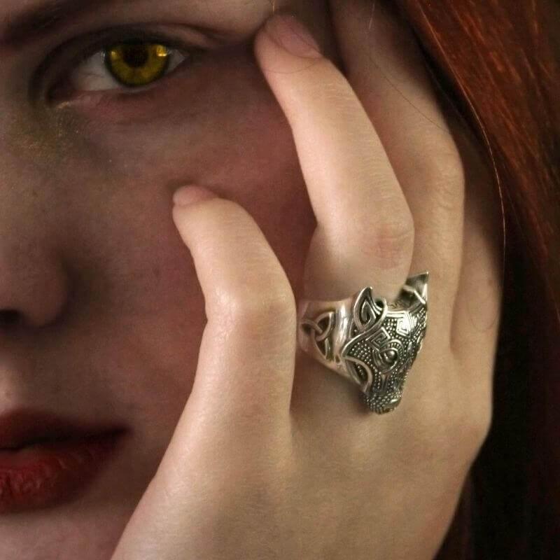 Wolf Viking Ring - Viking Jewelry - Urcsilver