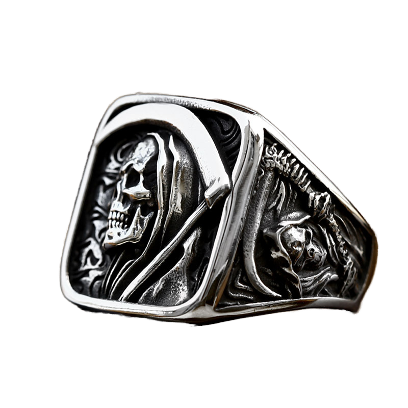 Death Scythe Skull Ring