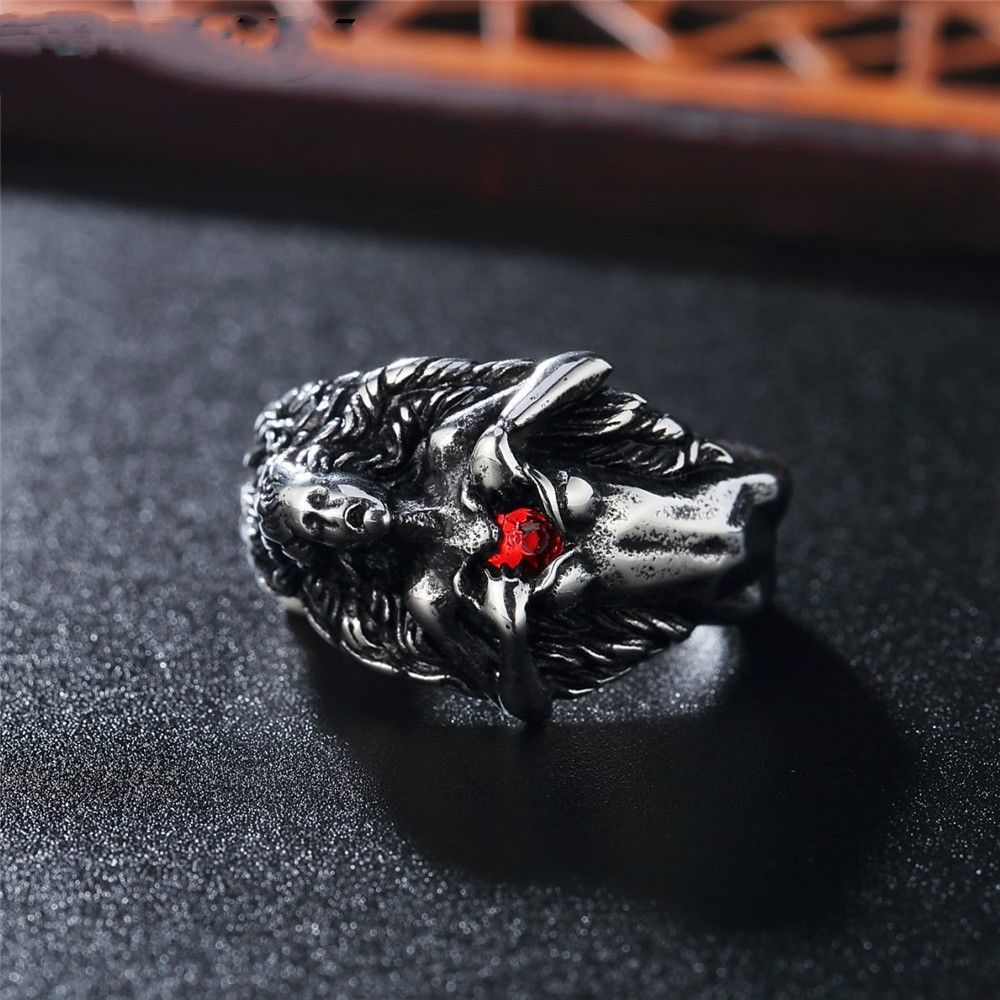 Hip Hop Gothic Titanium and Steel Vintage Ring