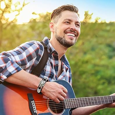 Retro Guitar Leather Bracelet 