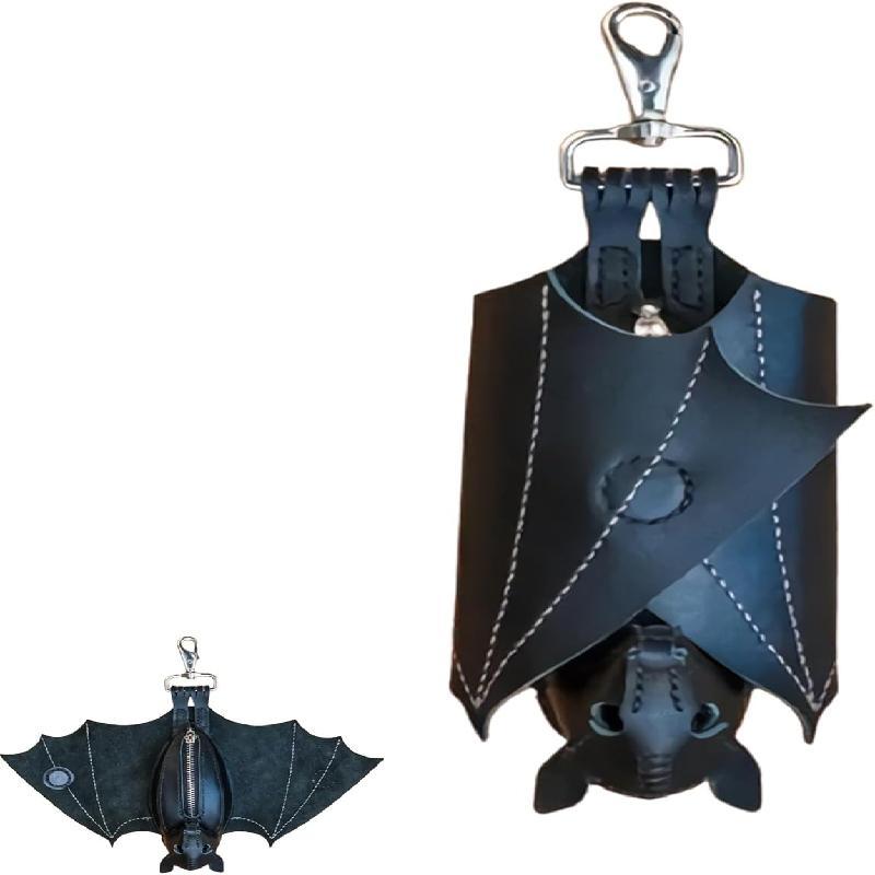 Handmade leather bat wallet