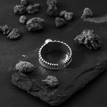 925 Sterling Silver Skull Relief Ring