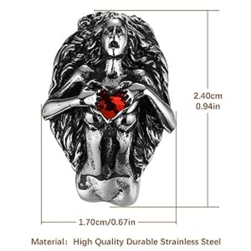 Hip Hop Gothic Titanium and Steel Vintage Ring