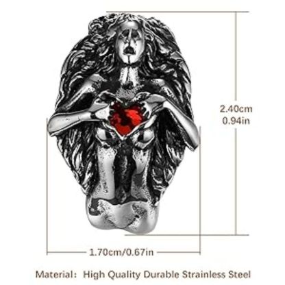 Hip Hop Gothic Titanium and Steel Vintage Ring