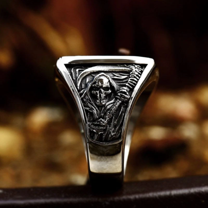 Death Scythe Skull Ring