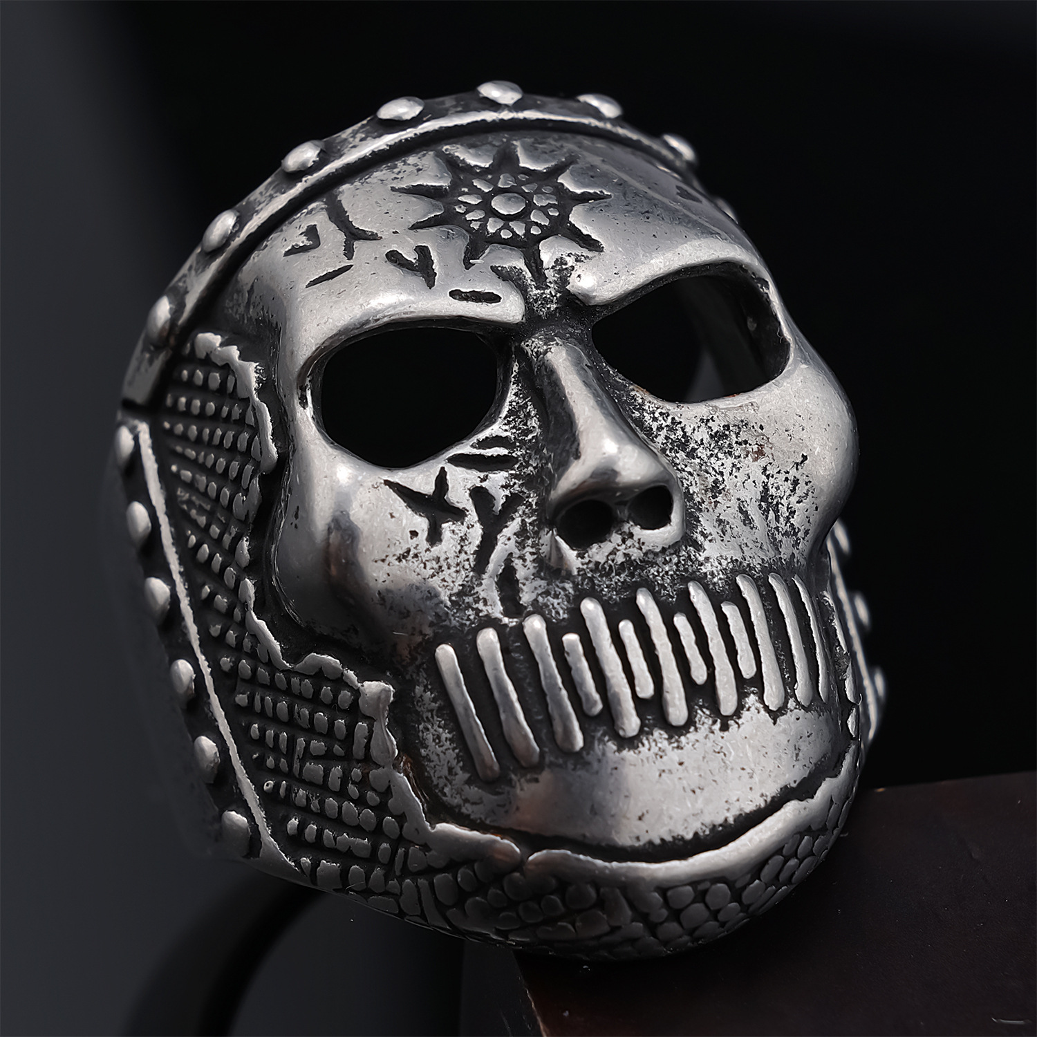 Punk Band Medal Skull Ring