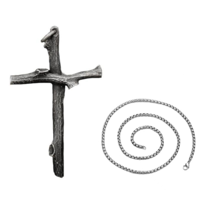 Wooden Cross Necklace