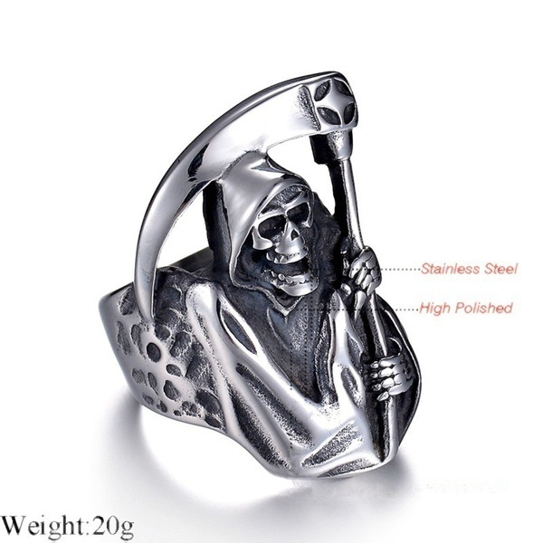 Sterling Silver Death Ring
