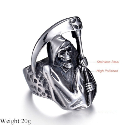 Sterling Silver Death Ring