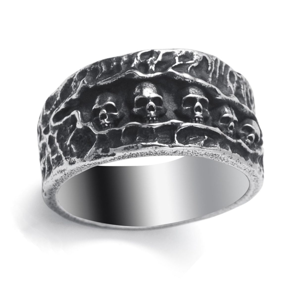 Hip Hop Punk Skull Titanium Rings