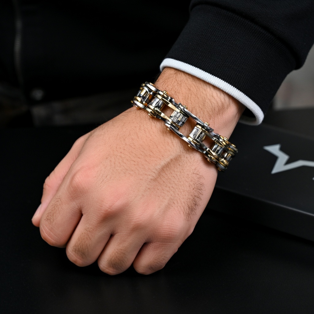 Men's motorcycle bracelet