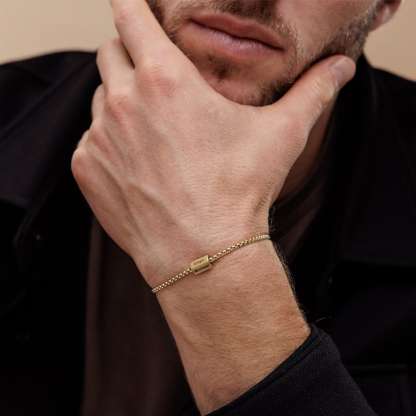 Customized Men's Gold Chain Bracelet