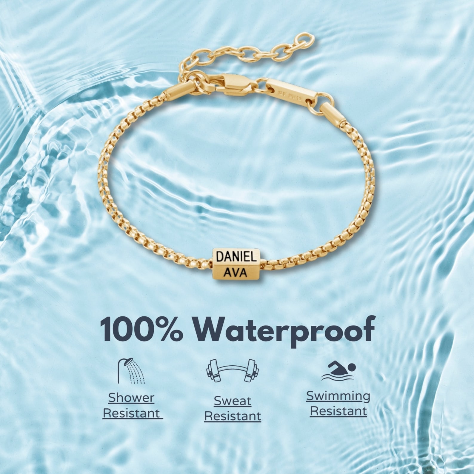 Customized Men's Gold Chain Bracelet