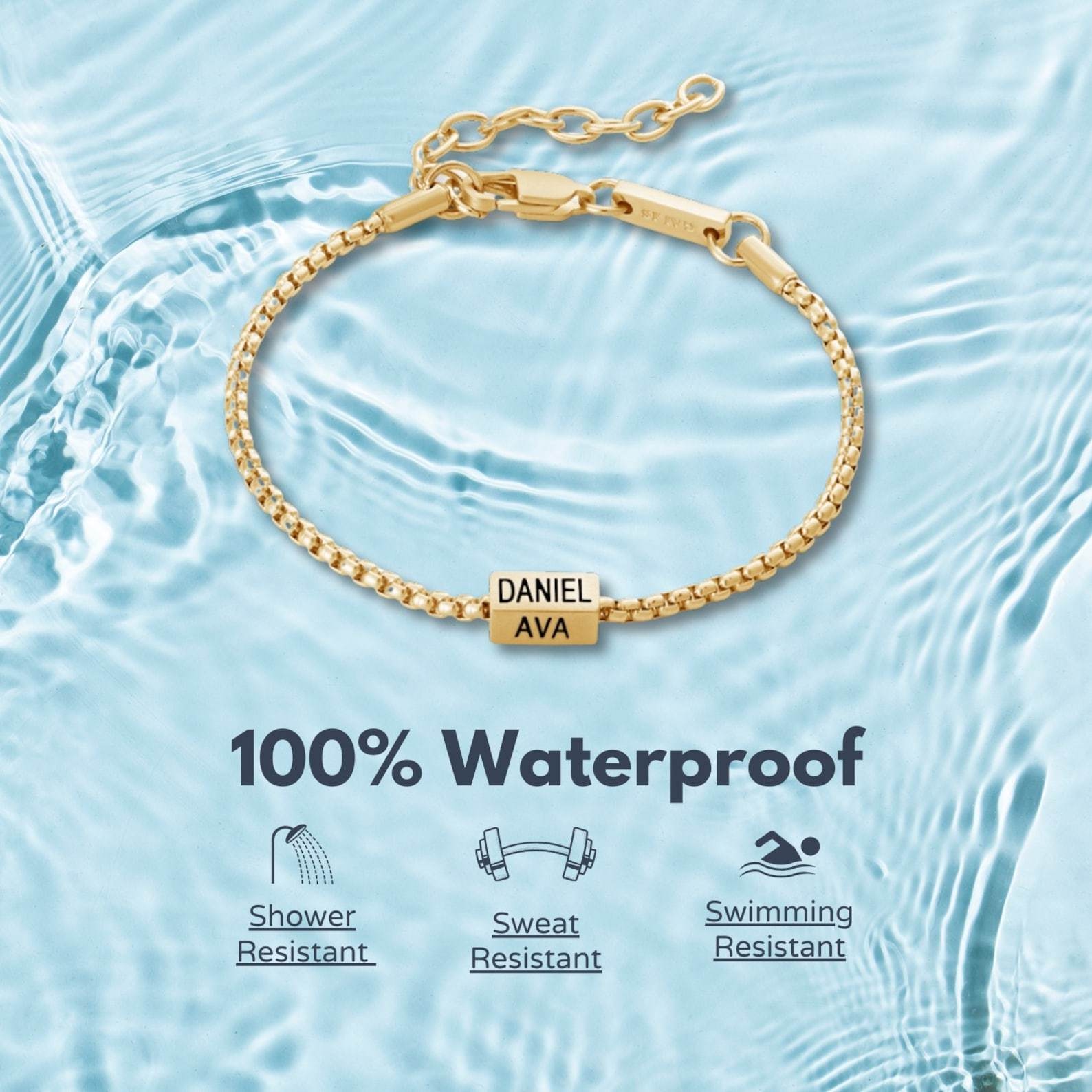 Customized Men's Gold Chain Bracelet