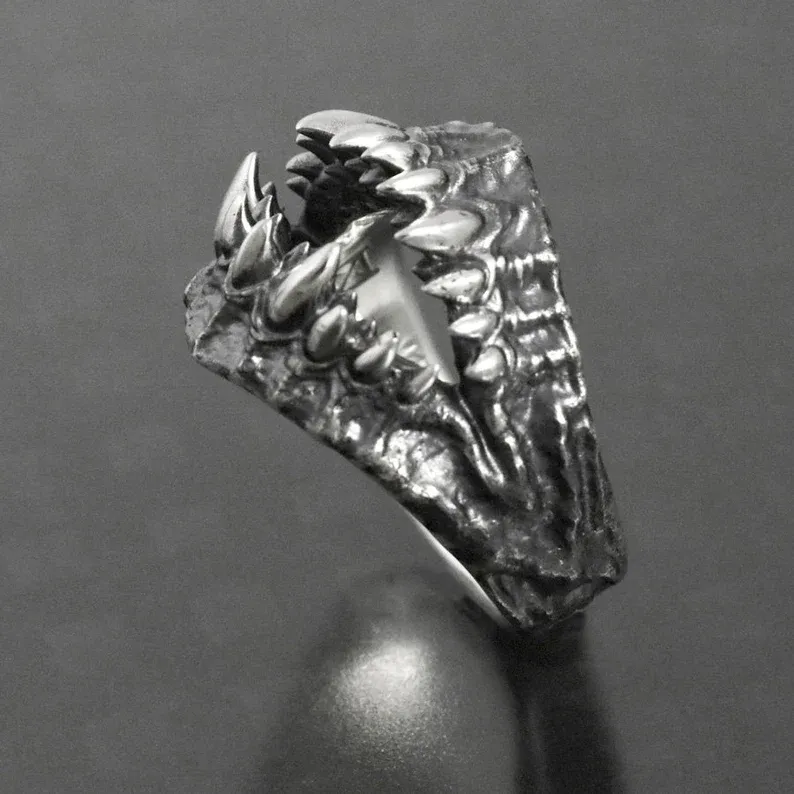 Retro pointed-tooth ring