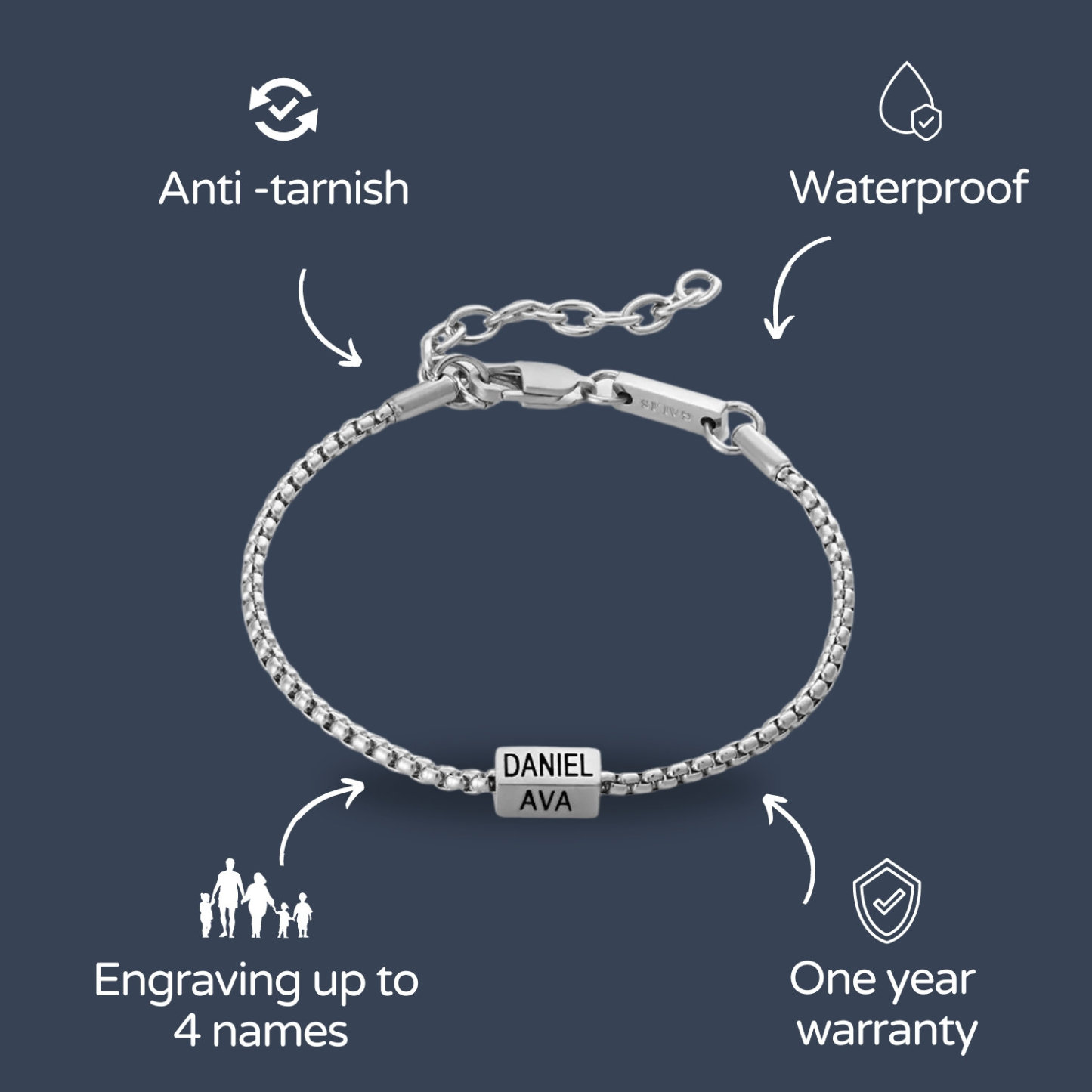 Customized Men's Gold Chain Bracelet