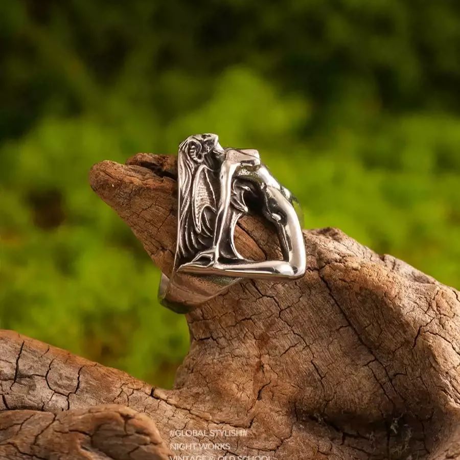 Titanium Rock Vintage Styling Ring