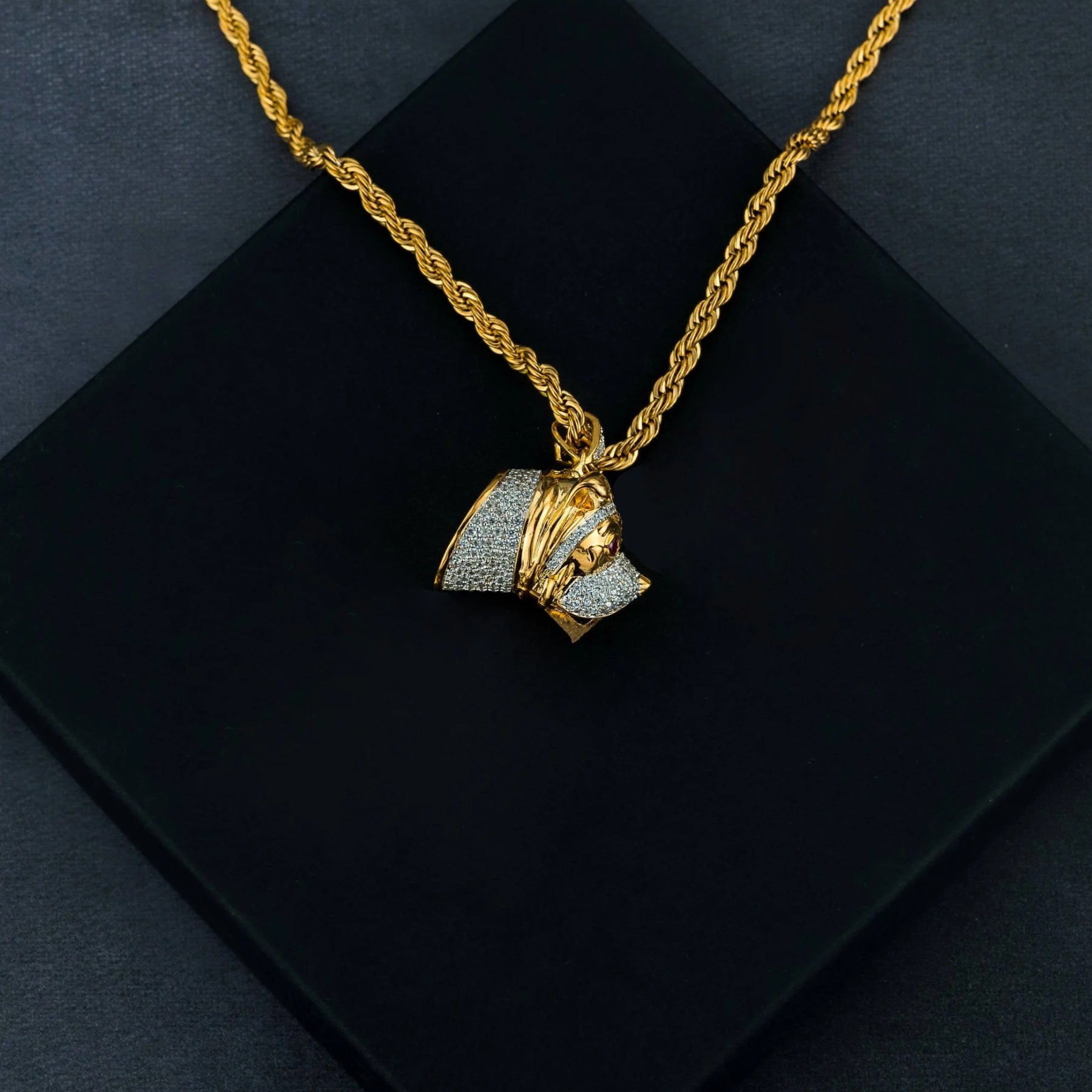 Gold Plated Pit Bull Pendant