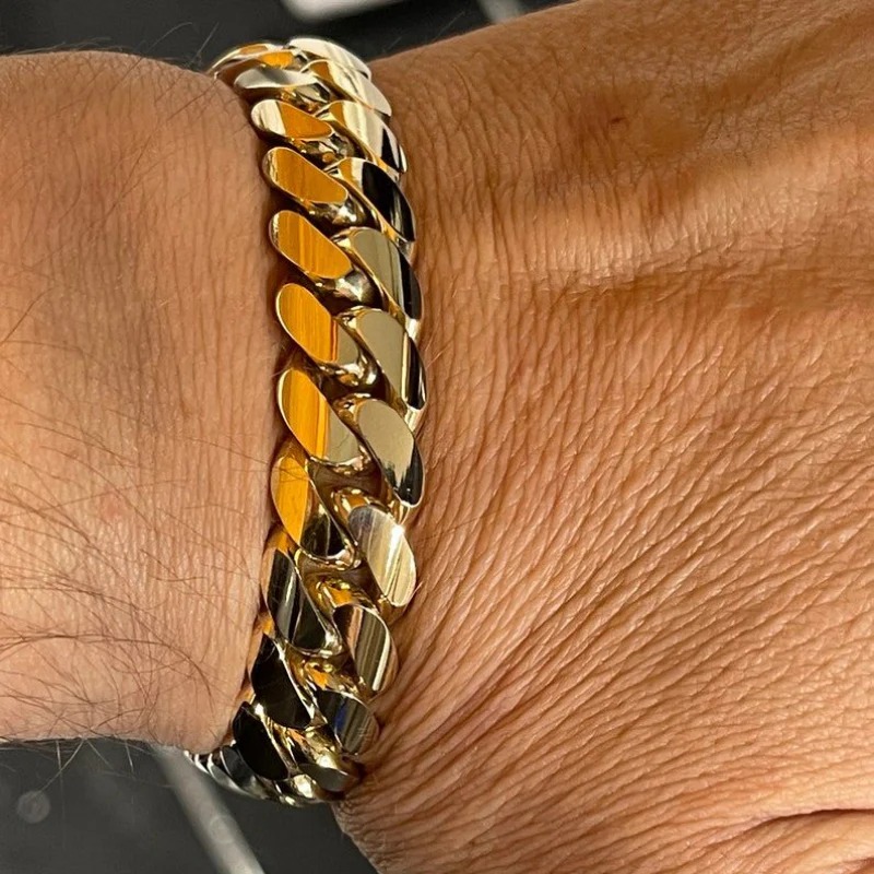 New Cuban chain necklace bracelet