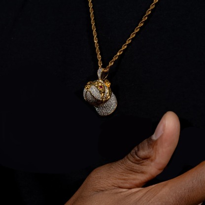 Gold Plated Pit Bull Pendant