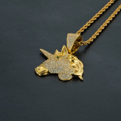 Iced Unicorn Pendant