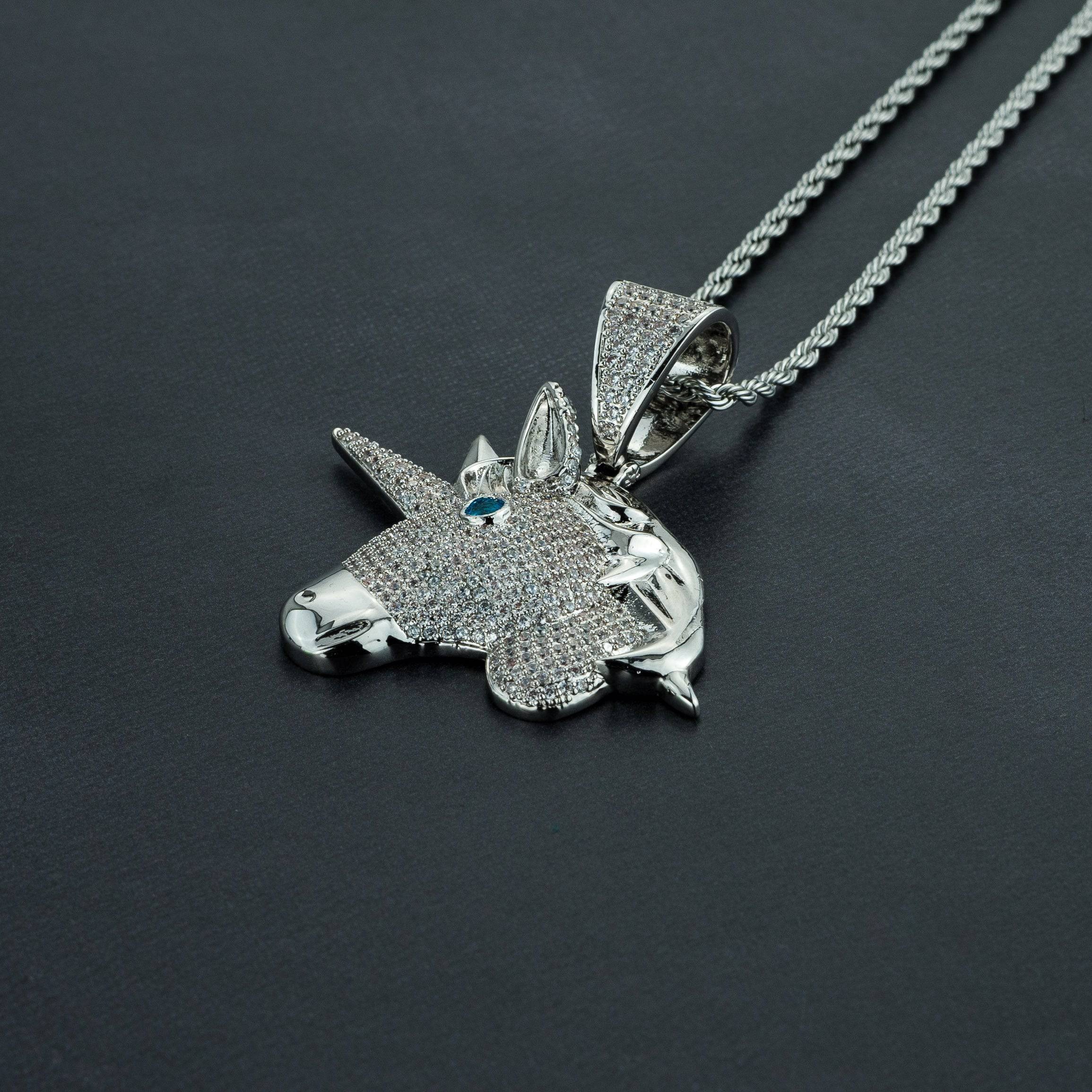 Iced Unicorn Pendant