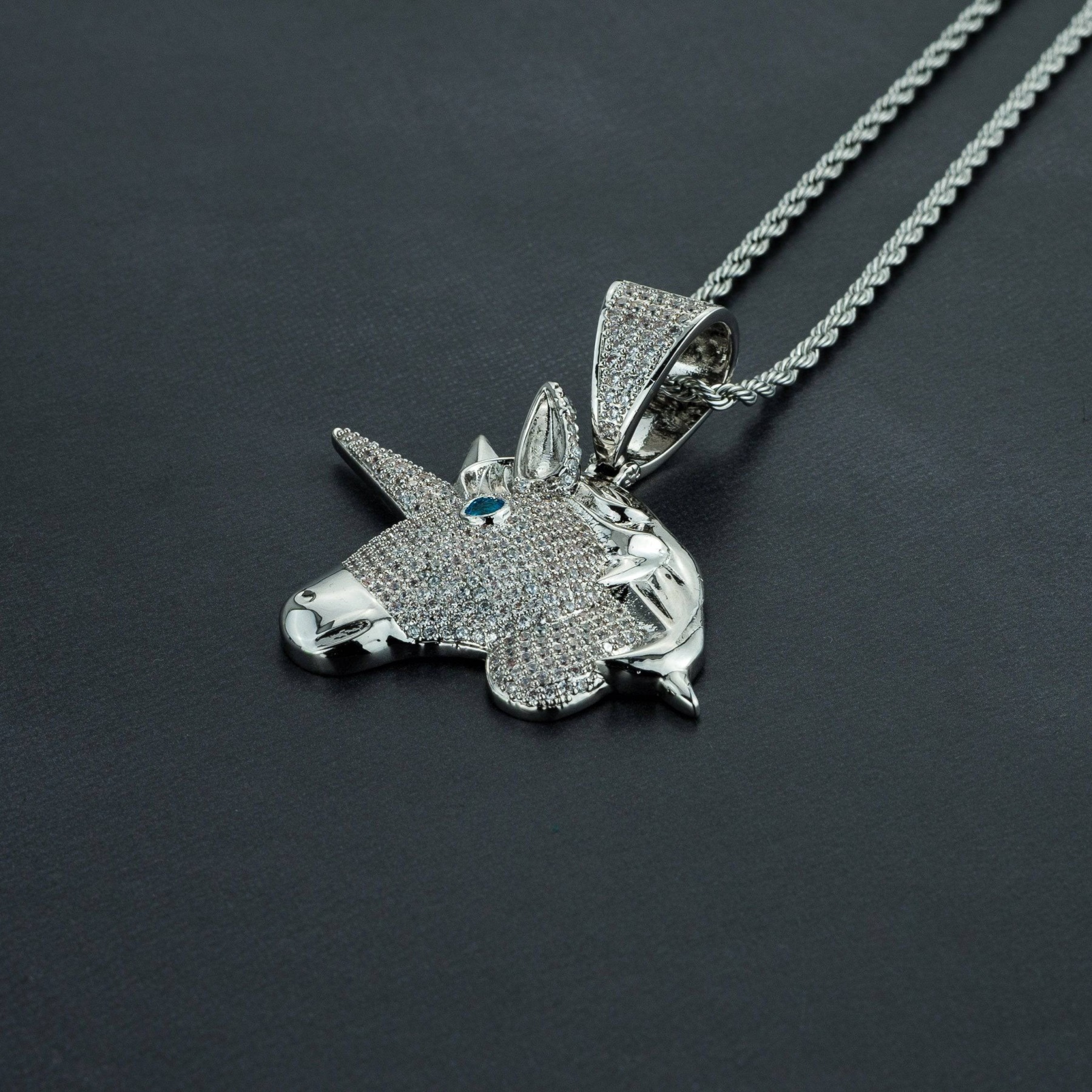 Iced Unicorn Pendant