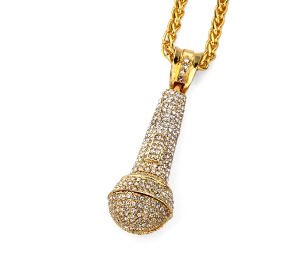Hip-Hop Microphone Pendant Necklace