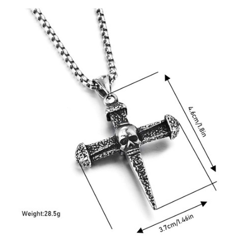 Skull Cross Pendant Necklace