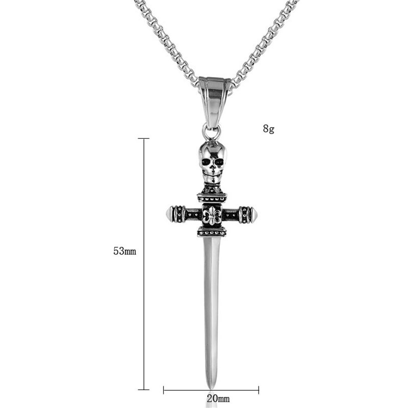 Skull Cross Pendant Necklace