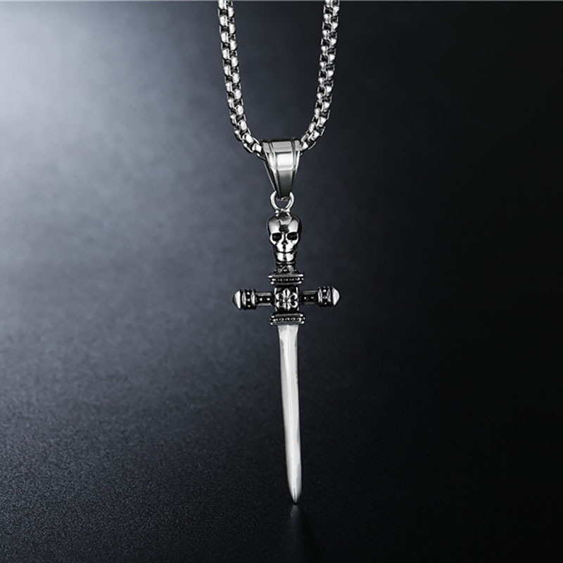 Skull Cross Pendant Necklace
