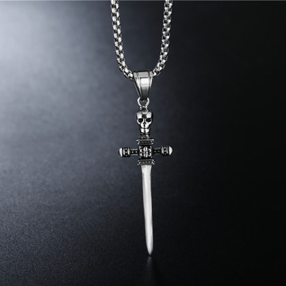 Skull Cross Pendant Necklace