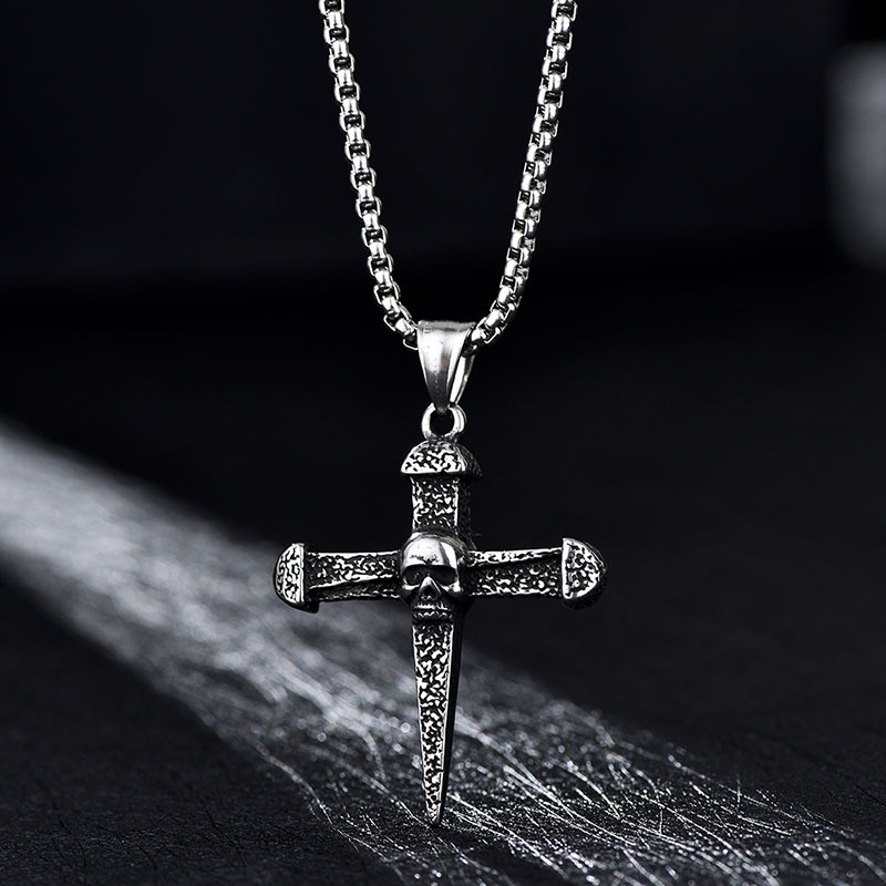 Skull Cross Pendant Necklace