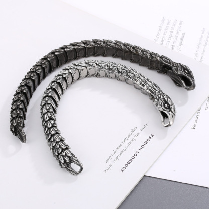 Snake-shaped eagle beak bracelet