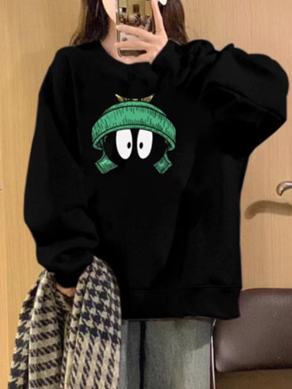 Hip Hop Round Neck Long Sleeves Sweaters