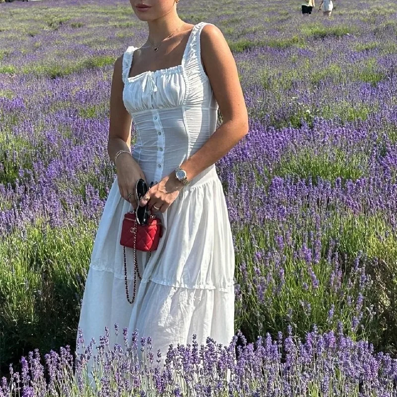 Ootddress Lace Up Slim Maxi Dresses For Women High Waist Corset Dress Womens Whitewedding Holiday Elegant Fashion Folds Dress Woman 24 Ootddress Lace Up Slim Maxi Dresses For Women High Waist Corset Dress Womens Whitewedding Holiday Elegant Fashion Folds Dress Woman