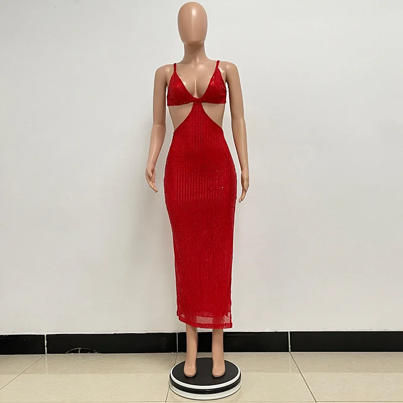 Sexy Hollow High Waist Slit Evening Dress Fashion Sequined Backless Sleeveless Elegant Party Dresses Solid Long Graduation Dress 49 Sexy Hollow High Waist Slit Evening Dress Fashion Sequined Backless Sleeveless Elegant Party Dresses Solid Long Graduation Dress