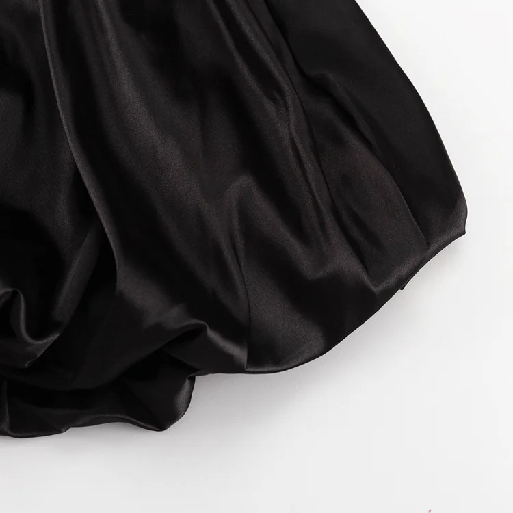 Ootddress Satin Strapless Pleated Mini Dress For Women Robe Off-shoulder Backless Sleeveless A-line Bodycon Sexy Dress Elegant