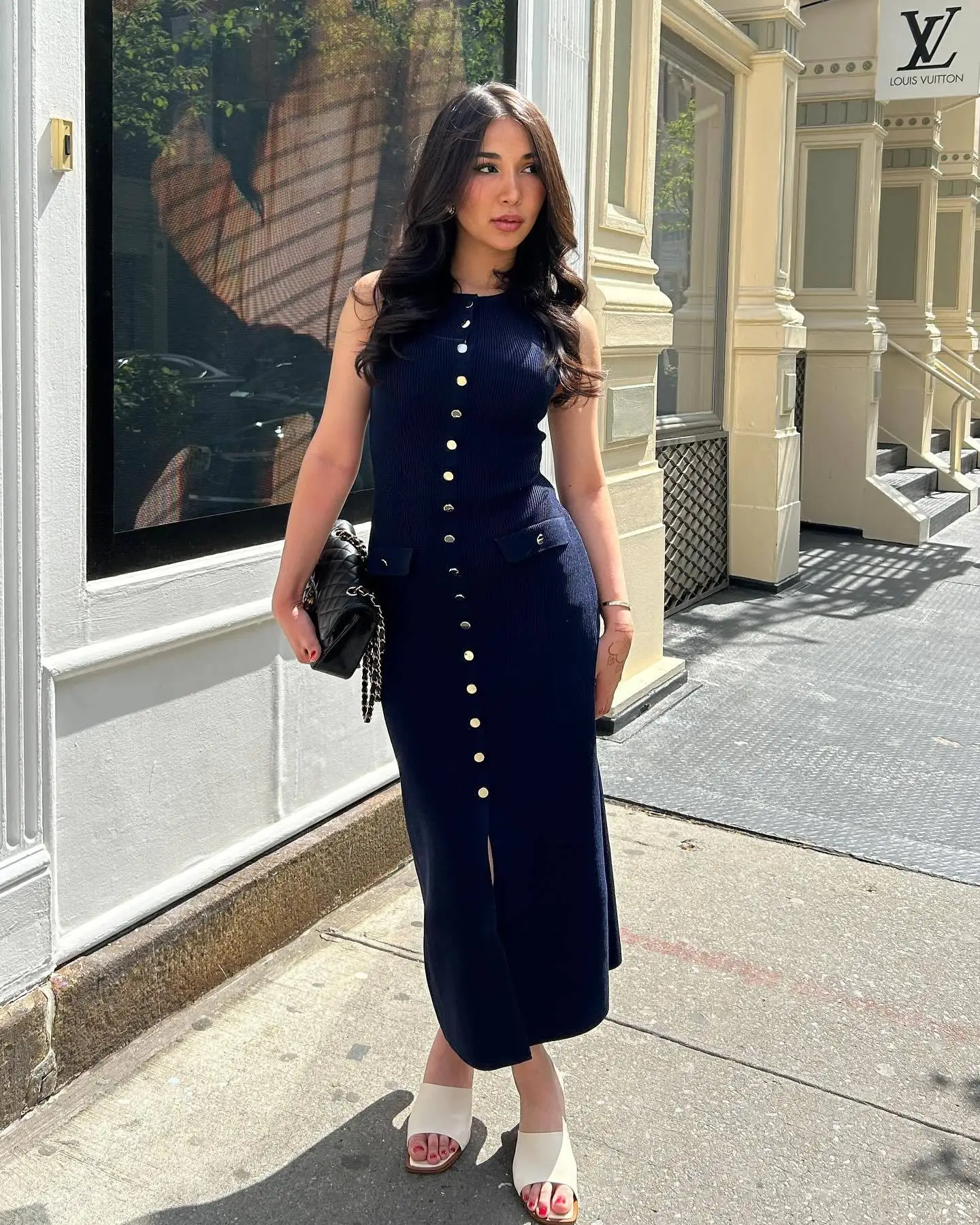 Ootddress Knit Ribbed Cardigan Maxi Dress Female High Waist Slim Pocket Sleeveless Elegant Party Dress Women's Knitwear Long Dress