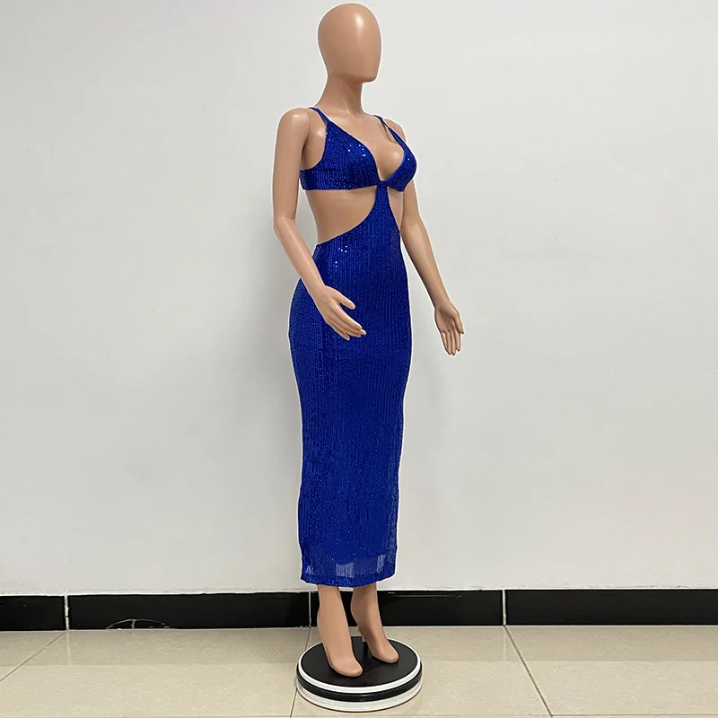 Sexy Hollow High Waist Slit Evening Dress Fashion Sequined Backless Sleeveless Elegant Party Dresses Solid Long Graduation Dress 43 Sexy Hollow High Waist Slit Evening Dress Fashion Sequined Backless Sleeveless Elegant Party Dresses Solid Long Graduation Dress