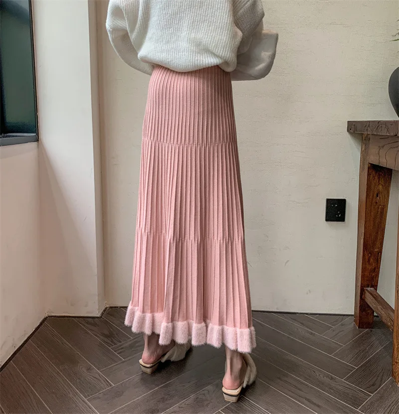 Ootddress High Waist Ruffled Pleated Skirts Women Solid Autumn Elegant Long Skirt Loose Pleated Ribbed Casual Ladies Maxi Skirt 11 Ootddress High Waist Ruffled Pleated Skirts Women Solid Autumn Elegant Long Skirt Loose Pleated Ribbed Casual Ladies Maxi Skirt